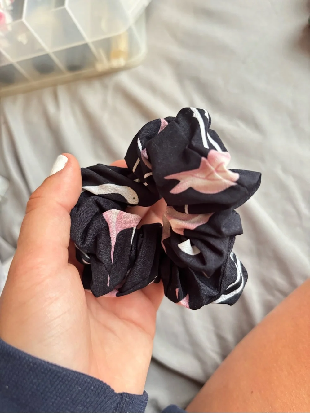 FOR INDIVIDUAL SALE - patterned scrunchies - some with flamingos!